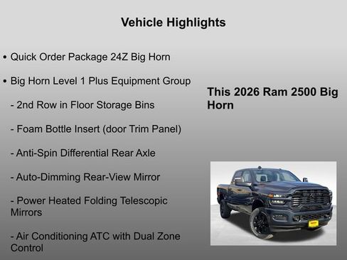 New 2026 RAM 2500 Big Horn AWD/4WD image 23