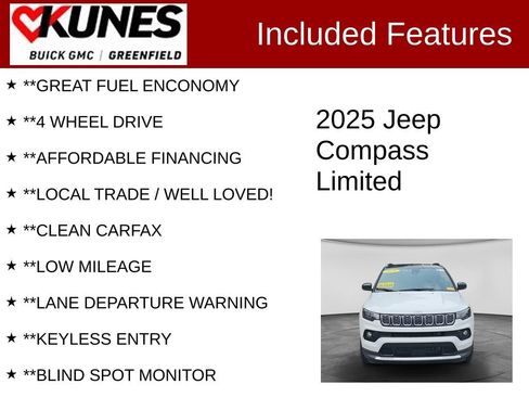 Used 2025 Jeep Compass Limited AWD/4WD image 3