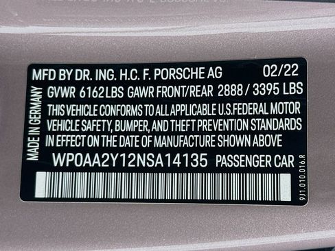 Certified 2022 Porsche Taycan RWD image 12