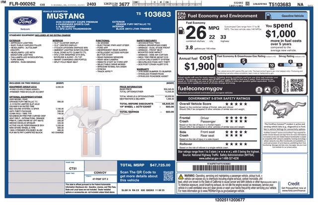 New 2026 Ford Mustang Premium RWD image 26