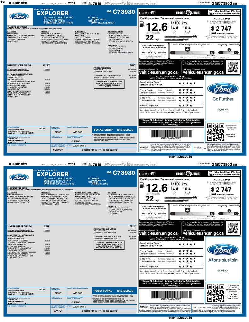 Used 2016 Ford Explorer XLT w/ Equipment Group 202A AWD/4WD image 10
