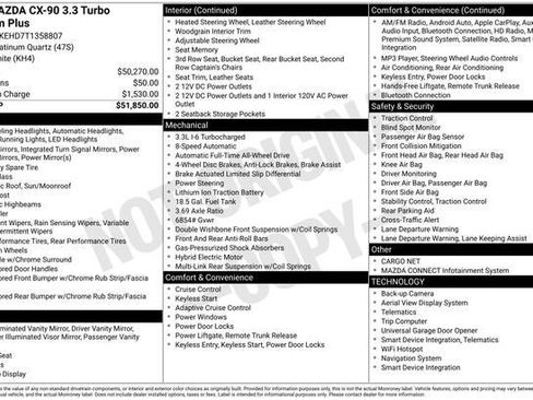 New 2026 MAZDA CX-90 3.3 Turbo w/ Premium Plus Pkg AWD/4WD image 25