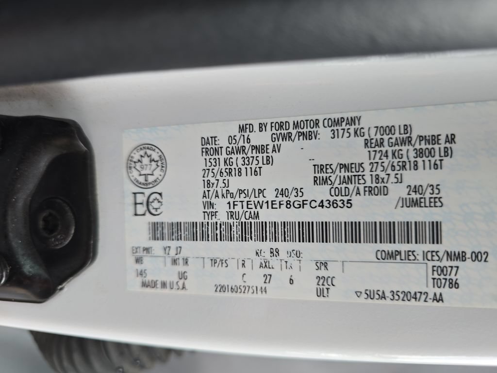 Used 2016 Ford F150 XLT w/ Equipment Group 301A Mid AWD/4WD image 34