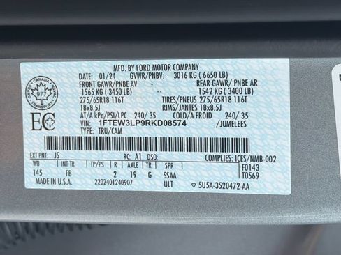 Certified 2024 Ford F150 XLT w/ Equipment Group 302A MID AWD/4WD image 35
