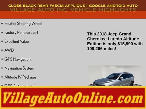 Used 2018 Jeep Grand Cherokee Altitude AWD/4WD image 16