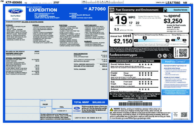 Certified 2020 Ford Expedition XLT w/ Equipment Group 202A AWD/4WD image 3