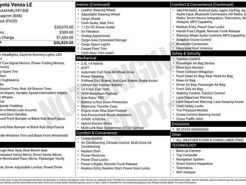 Used 2024 Toyota Venza LE image 16
