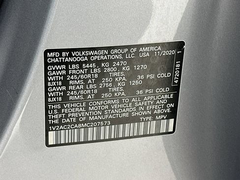 Used 2021 Volkswagen Atlas Cross Sport S FWD image 33