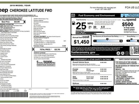Used 2018 Jeep Cherokee Latitude image 3
