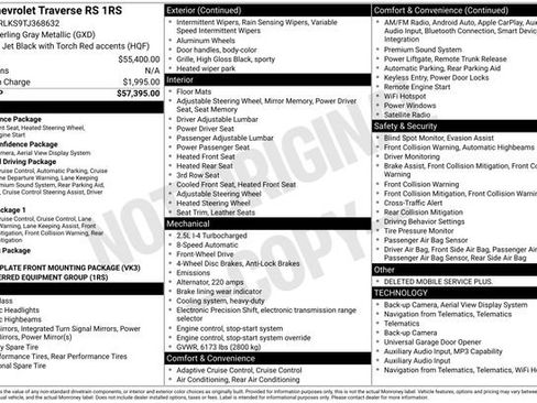 New 2026 Chevrolet Traverse RS FWD image 4
