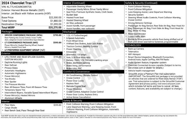 Used 2024 Chevrolet Trax LT w/ Driver Confidence Package FWD image 7