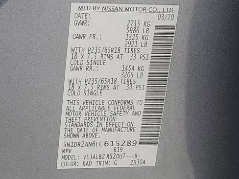 Used 2020 Nissan Pathfinder S image 33