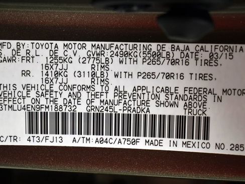 Used 2015 Toyota Tacoma 4x4 Double Cab w/ TRD Off-Road Package image 14