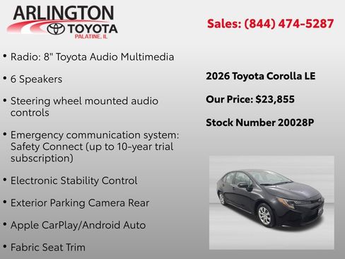 Used 2026 Toyota Corolla LE FWD image 4