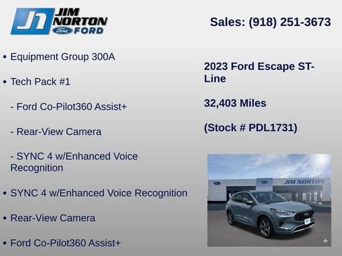 Used 2023 Ford Escape ST-Line w/ Tech Pack #1 FWD image 11
