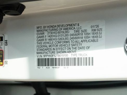 Certified 2026 Honda Ridgeline RTL image 34