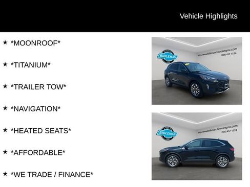 Used 2022 Ford Escape Titanium w/ Class II Trailer Tow Package AWD/4WD image 9