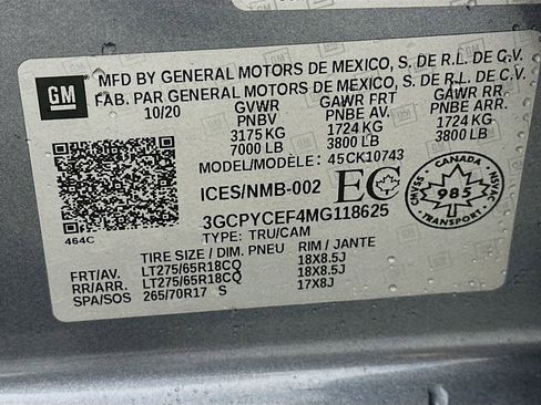 Used 2021 Chevrolet Silverado 1500 Custom Trail Boss w/ LPO, Dark Essentials Package image 36