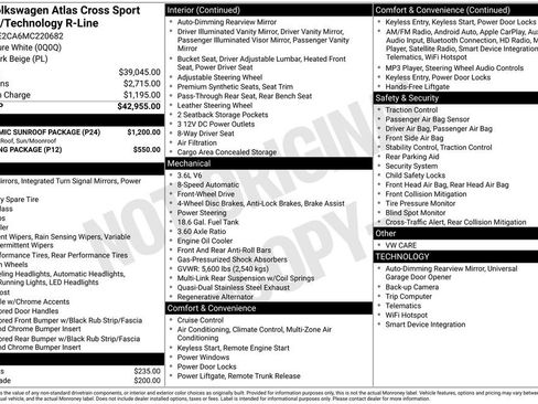 Used 2021 Volkswagen Atlas Cross Sport SE w/ Panoramic Sunroof Package image 1