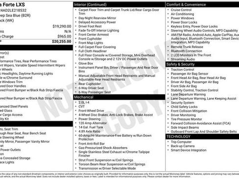 Used 2020 Kia Forte LXS FWD image 1