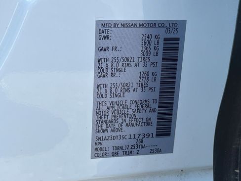 Used 2025 Nissan Murano Platinum w/ Cargo Package AWD/4WD image 29