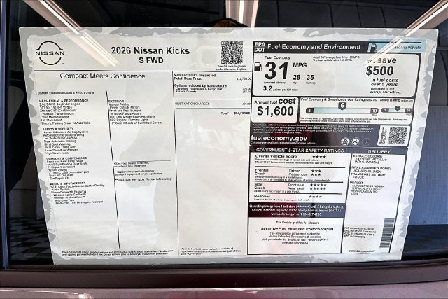 New 2026 Nissan Kicks S FWD image 34