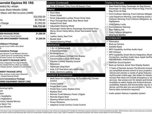 Used 2024 Chevrolet Equinox RS w/ RS Leather Package AWD/4WD image 28