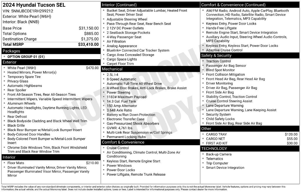 Used 2024 Hyundai Tucson SEL AWD/4WD image 3