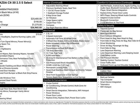 Used 2023 MAZDA CX-30 AWD 2.5 S w/ Select Package image 1