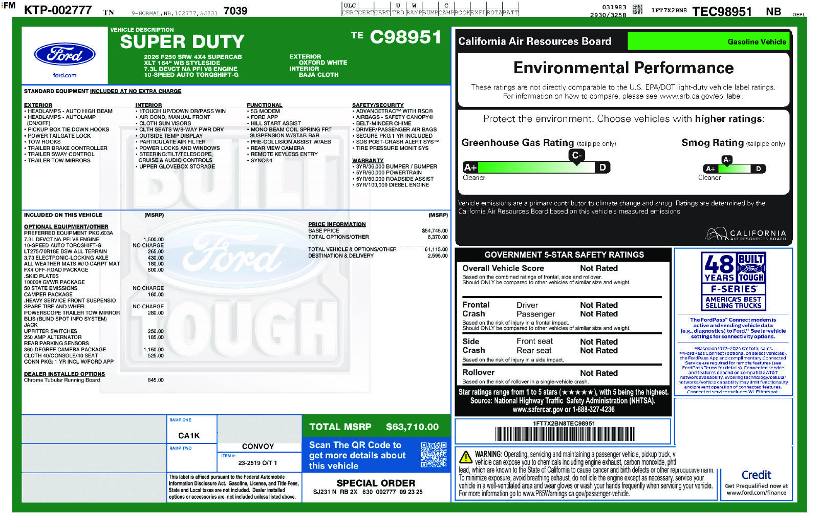 Used 2026 Ford F250 XLT w/ 360-Degree Camera Package AWD/4WD image 14