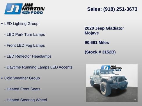 Used 2020 Jeep Gladiator Mojave AWD/4WD image 14