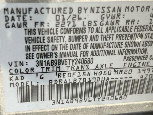 New 2026 Nissan Sentra S image 15