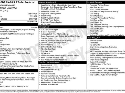New 2026 MAZDA CX-90 3.3 Turbo w/ Preferred Package AWD/4WD image 2