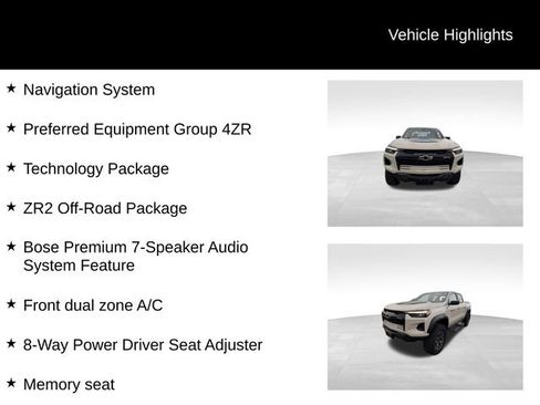 Certified 2026 Chevrolet Colorado ZR2 w/ Technology Package AWD/4WD image 13