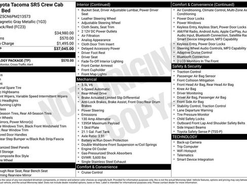 Used 2023 Toyota Tacoma SR5 w/ Technology Package RWD image 6