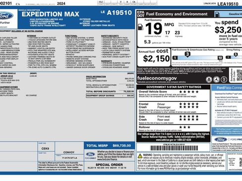 Used 2020 Ford Expedition Max Limited w/ Equipment Group 301A image 3