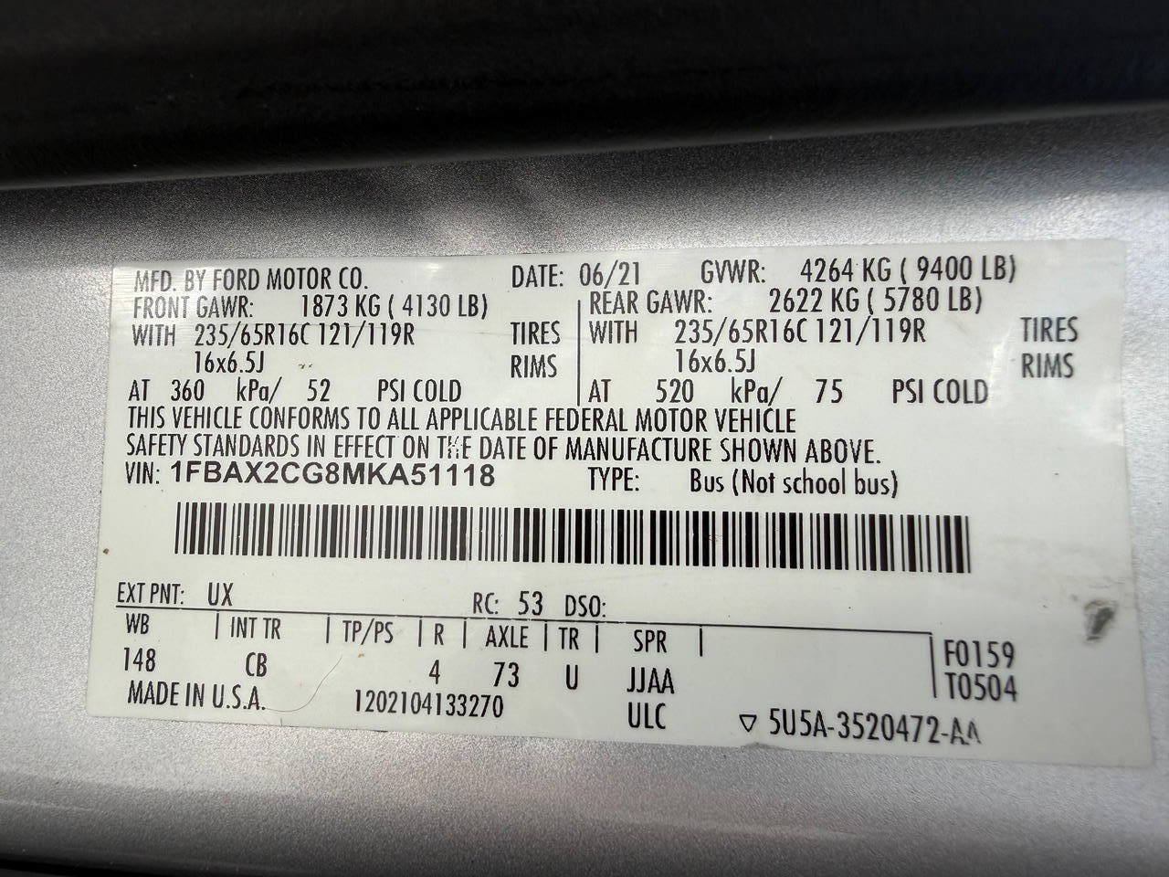 Used 2021 Ford Transit 350 XLT RWD image 29