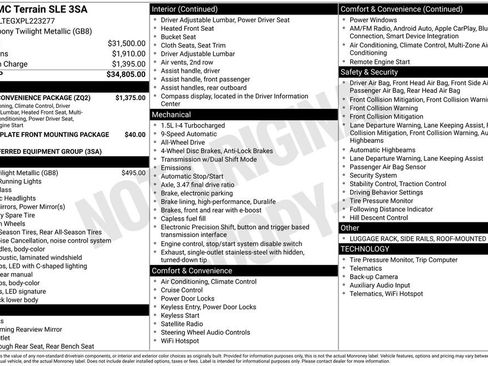 Used 2023 GMC Terrain SLE w/ Driver Convenience Package AWD/4WD image 32