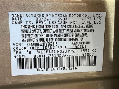 New 2026 Nissan Sentra SL FWD image 19