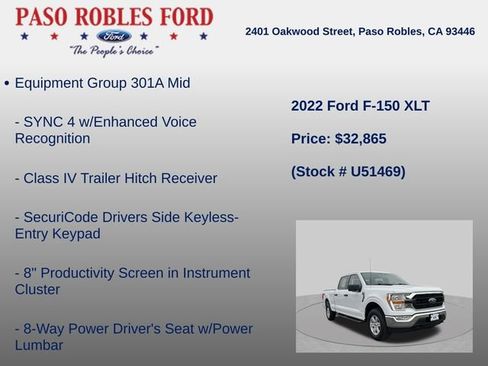 Used 2022 Ford F150 XLT w/ Equipment Group 301A Mid AWD/4WD image 6