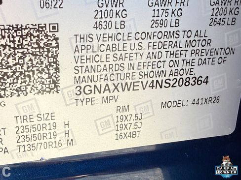 Used 2022 Chevrolet Equinox RS w/ RS Leather Package image 29