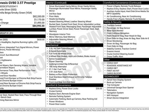 New 2026 Genesis GV80 3.5T Prestige AWD/4WD image 4