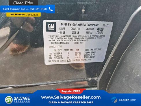 Used 2022 Chevrolet TrailBlazer RS w/ Sun and Liftgate Package image 16