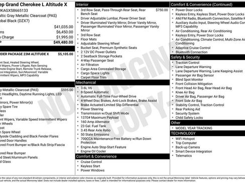 Certified 2025 Jeep Grand Cherokee L Altitude image 6
