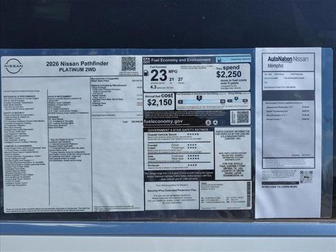 New 2026 Nissan Pathfinder Platinum w/ Cargo Package FWD image 23