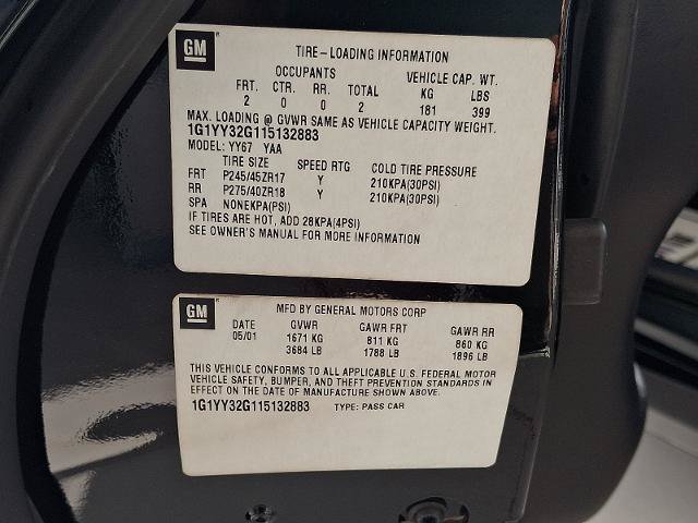 Used 2001 Chevrolet Corvette Convertible w/ Preferred Equipment Group2 RWD image 24