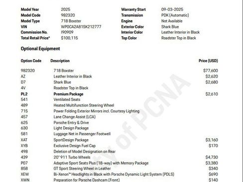 Certified 2025 Porsche 718 Boxster RWD image 12