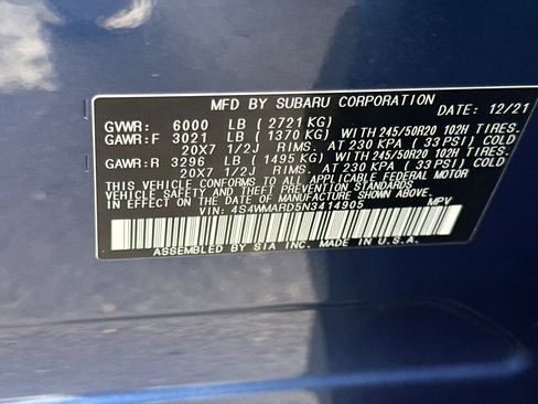 Used 2022 Subaru Ascent Touring w/ Popular Package #2A image 27