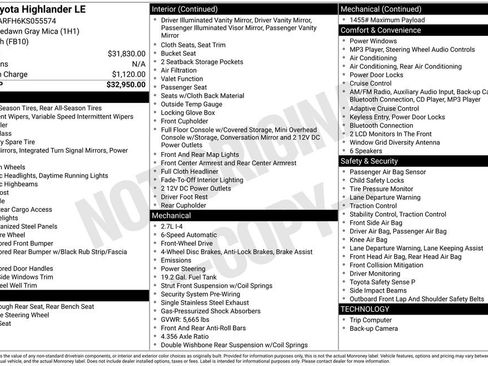 Used 2019 Toyota Highlander LE image 6