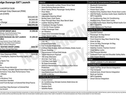 Used 2023 Dodge Durango SXT Launch Edition w/ SXT Blacktop Group AWD/4WD image 4